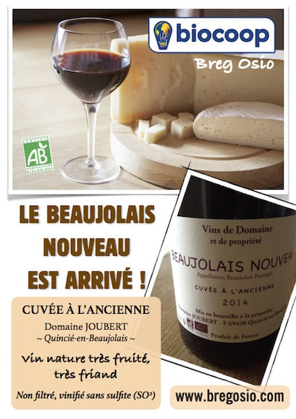 LE BEAUJOLAIS NOUVEAU EST ARRIVÉ !