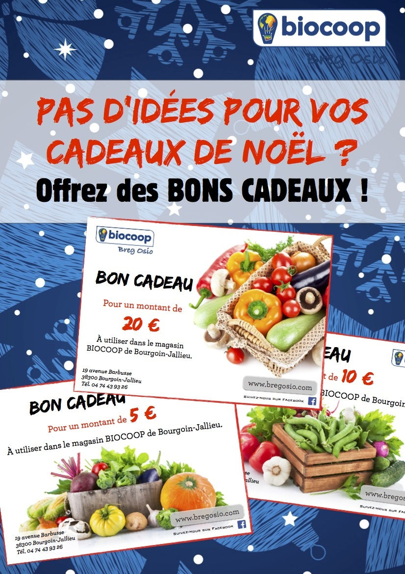 Bons cadeaux Biocoop Bons cadeaux Biocoop